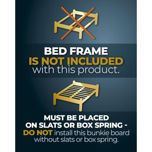 Premium 10mm Bunkie Board Queen Size (60x80'') – Slim Mattress Support – Quiet, and Moisture-Resistant Bed Board for Platform Bed Frames and Box Springs