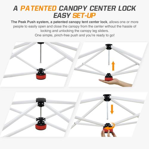 EAGLE PEAK 10x10 Slant Leg Pop-up Canopy Tent Easy One Person Setup Instant Outdoor Beach Canopy Folding Portable Sports Shelter 10x10 Base 8x8 Top (Grass Green)