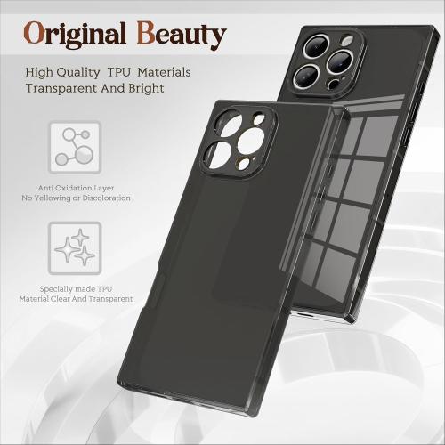 Color green IAIYOXI Rectangle Case Compatible for iPhone 16 Pro Max, Full Camera Protection & Reinforced Corners TPU Cushion Clear Cover, Shockproof Silicone Phone Case for Women Girls (iPhone 16 Pro Max,)