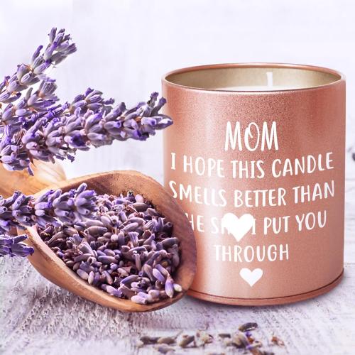 Mothers Day Gifts for Moms from Daughter Son 7oz Lavender Scented Candles Happy Birthday Gifts for Mom Funny Soy Eco-Friendly Long Lasting Handmade Natural Soy Max Candle Christmas Presents for Mom