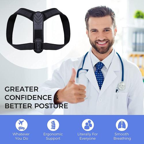 Posture Corrector for Men and Women – Back Brace for Posture Support, Adjustable Clavicle Support to Improve Posture, Relieve Back & Shoulder Pain, Comfortable Breathable Back Straightener