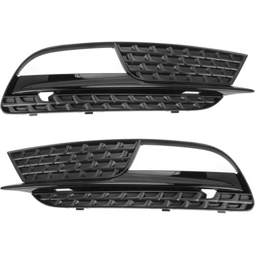 Fog Light Grill No.8T0807681H/8T0807682H 20.28x5.12 Front Lower Bumper Fog Light Cover Inserts for Audi A5 2013-2017 ABS Black