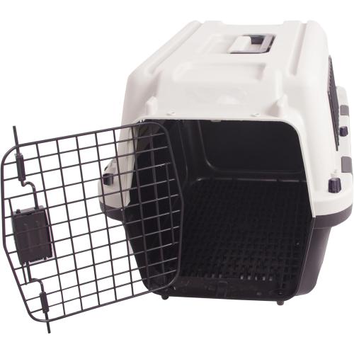 Plastic Dog/Cat Crate Portable Travelling Pet Kennel Without Wheel for Dogs/Cats, Small, Tan