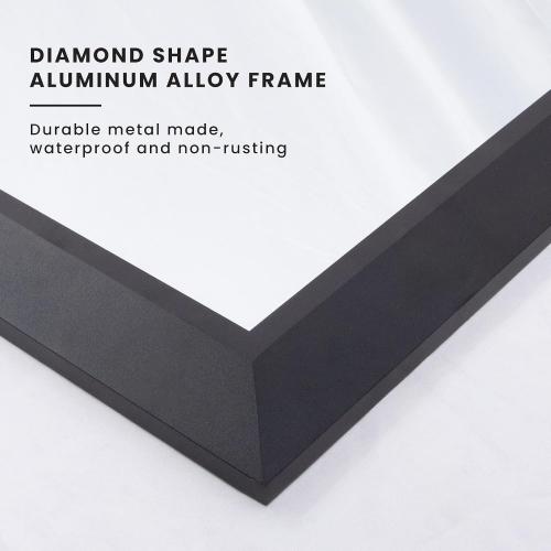 Matte Black Bathroom Mirror, 40x30 Inch Thick Metal Framed Wall Mirrors for Over Sink, Bedroom, Living Room, Entryway, Rectangle Wall-Mounted Mirrors(Horizontal/Vertical).