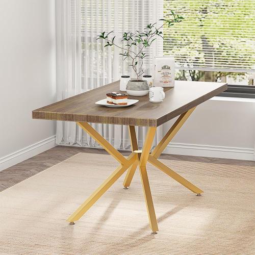 30 Inch Metal Table Base for Dining Room, Heavy Duty Table Legs for Glass, Marble, and Wood Tops, Furniture Legs for Home,Kitchen,Office (Gold)