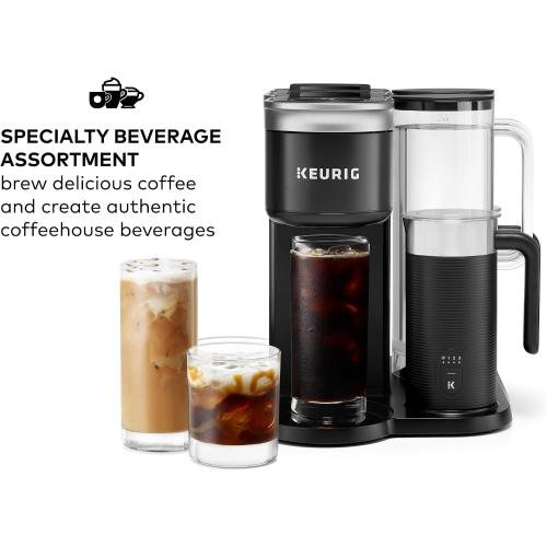 Keurig K-Café SMART Single Serve Coffee Maker with WiFi Compatibility, Latte and Cappuccino Machine with Built-In Frother, 6 Brew Sizes, Black (missing parts)