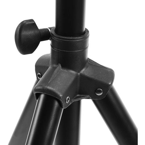 Amazon Basics Speaker Stand, Holds up to 99.2 lbs, Adjustable Height 52 to 73, Steel, Black