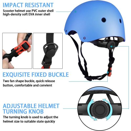 WayEee Kids Bike Helmet Set Skateboard Knee Pads, Helmet Pad Set Protective Gear Set Adjustable for Girls Kids 3-14 Helmet Elbow Pads Wrist Guards for Sport Cycling Bike Roller Skating Scooter