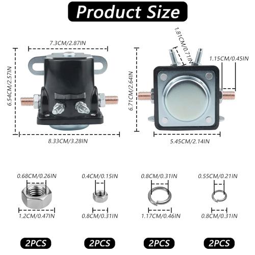 12V Starter Solenoid Relay Sw3, Upgrade Hot Rod Starter Solenoid for Ford, Jeep, Mercury, Lincoln B6az-11450a C6af C7af C3912 C9af D2af11450aa 50-430