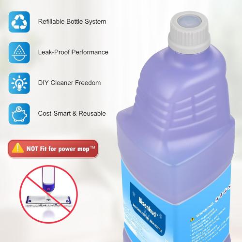 Bisenkud Leak-Proof Refillable Bottle for Swiffer® Wet Jet™ Mop