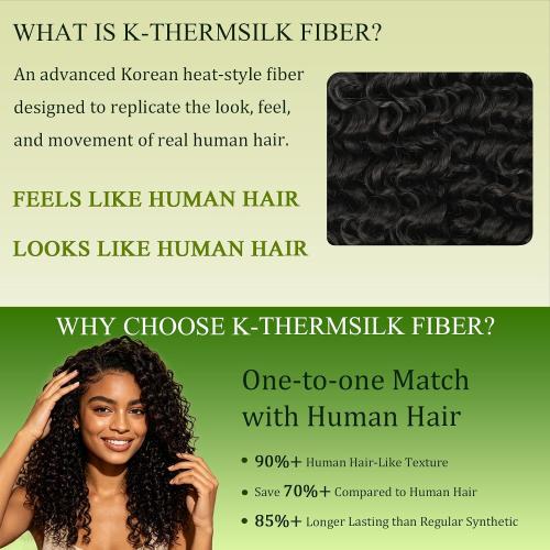 New Burmese Curly Crochet Hair Natural Black Pre-Looped 14 Inch 8 packs