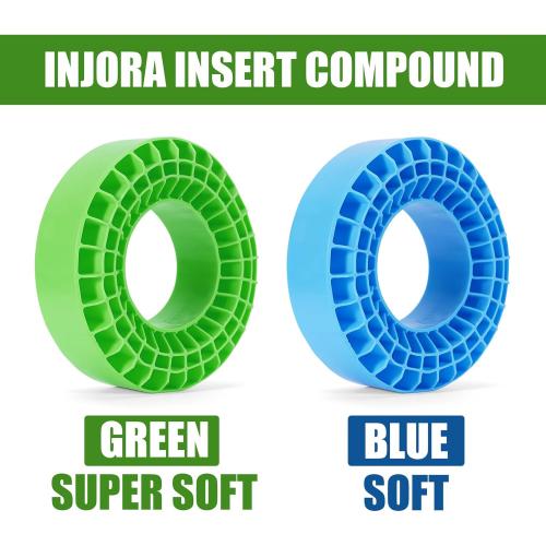 INJORA Silicone Rubber Inserts Foam for 106-108mm 1.9 Tires(Small Green)