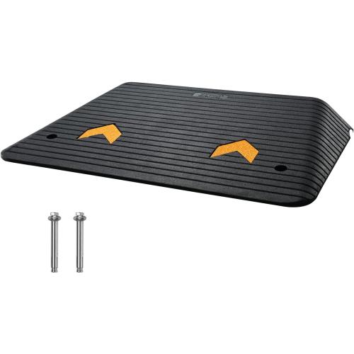 VEVOR  Rise Rubber Threshold Ramp, 35.5 Wide Wheelchair Ramp Doorway, Natural Curb Ramp, 33069Lbs Load Capacity, Non-Slip Textured Surface Rubber Curb Ramp for Wheelchair and Scooter