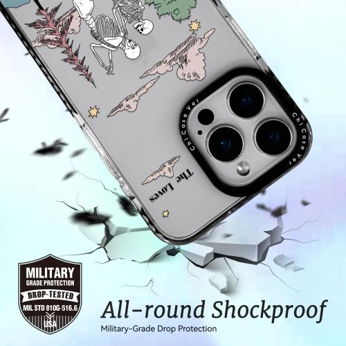 for iPhone 16 Pro Max Case, Tarot Skeleton Lovers & Nature Scene Design, Military-Grade Drop Protection, Soft Slim TPU Protective Cover with Camera Protection for Teens