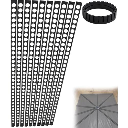Shower Pitch Kit for Quick Install Sloped Shower Pan,Shower Slope Kit for Shower Floor Mortar Bed with Water Drainage Slope,Pre Sloped Shower Pan Kit with Center Ring and 10 Float Sticks System