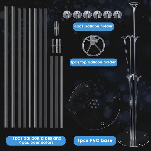 4 Sets Balloon Stand Kits, Balloon Sticks Holder with Base for Table Graduation Birthday Baby Shower Gender Reveal Party Decorations