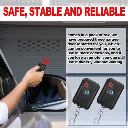 Kingdder 2 Pcs Garage Door Remote Compatible with Guardian 2211 L, Black