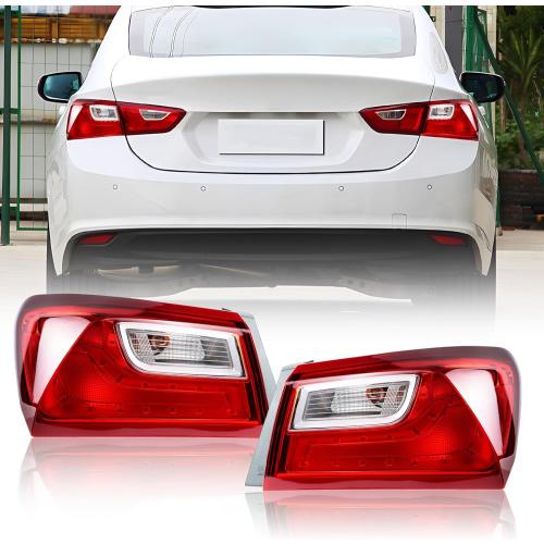 Tail Light Assembly Compatible with Chevy Malibu 2016-2018 Rear Taillight Outer Assembly (Right Passenger Side)