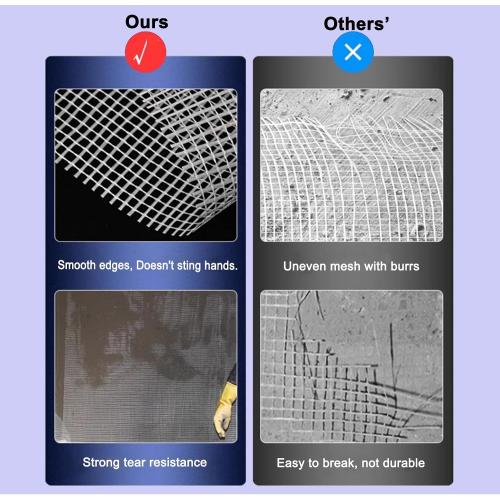 Heavy-Duty Fiberglass Mesh Roll Plastering Mesh Stucco Fibreglass Reinforcing Mesh for Wall Plastering Rendering Tiling Gypsum Seam Repair Large Size 160g/m²(Size:50cmx100m(1.6ft x 328ft))