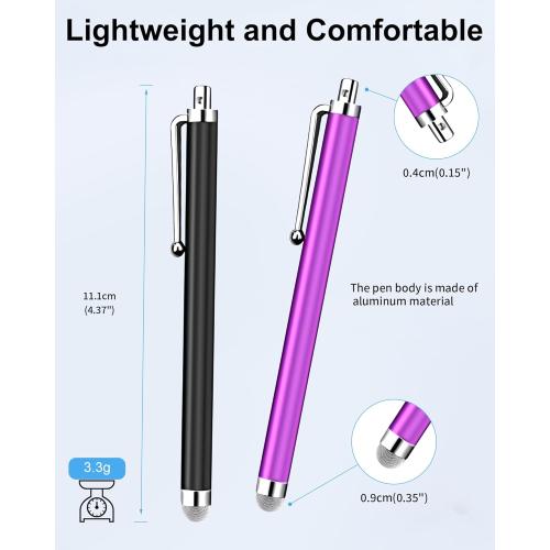 15 PCS Stylus Pen for Touchscreen,High Sensitivity Precision Stylus Pen with Durable Fiber Tip,Stylus Compatible for iPad/iPhone/Android Tablets and Touchscreen Devices,10 Colors