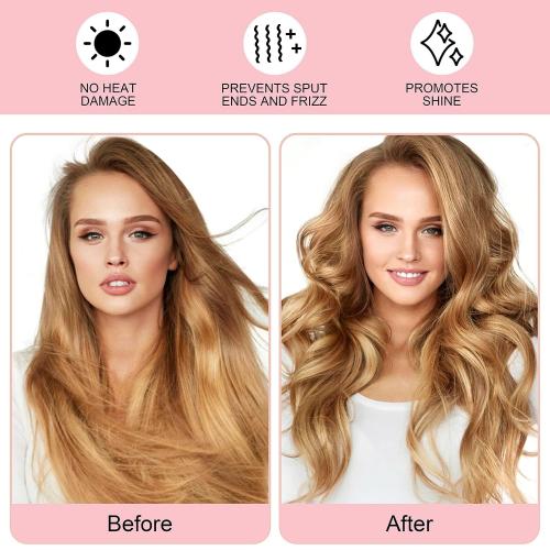 Flylipu Heatless Curling Rod Headband, Upgraded 60' Extra Long Soft Velvet Hair Curlers to Sleep In, No Heat Curls for Most Hair Types, Includes Directions (Purple, 1 Count)
