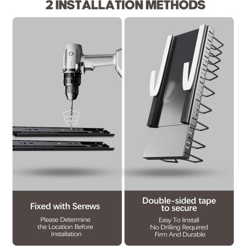 Pull Out Pots and Pans Organizer Under Cabinet, Expandable Sliding Lid Holder and Pan Rack for Kitchen, Slide Out inside Cabinet for Pot Lid, Bakeware, Dishes, 10 Adjustable Dividers, 1 Pack Black