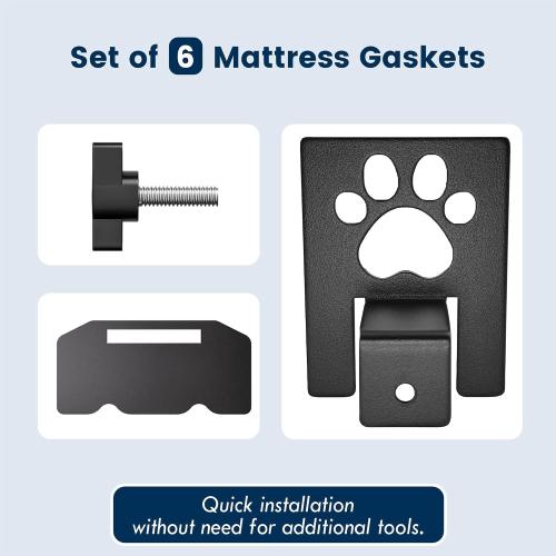 Adjustable Non Slip Mattress Gaskets, 6 PCS, Cute Paw