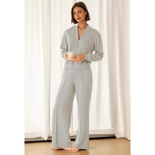 SENSERISE Womens Lounge Sets Sweatsuits 2 Piece Outfit Fall Matching Sweat Sets Airport Travel Outfit Tracksuit