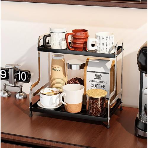 KISKIS Coffee Mug Cup Holder Space Saving 2-Tier