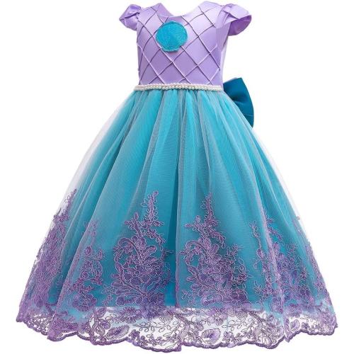 7-8 Years CinheyU Girls Halloween Costume Mermaid Princess Fancy Cosplay Dress Christmas Birthday Party Pageant Tulle Ball Gown