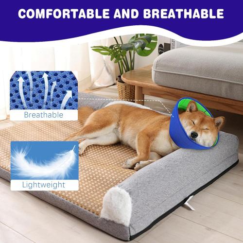 Soft Dog Cone Collar Alternative, Comfortable Cones for Medium Large Dogs to Stop Licking After Surgery, Comfy Elizabethan Collars, Neuter Recovery Ecollars of Shame Alternatives