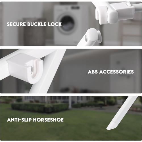 2026 Enhanced Clothes Drying Rack | Foldable Drying Rack Clothing for Laundry | Small Collapsible Portable Dryers for Laundry | Use for Indoor & Outdoor | White 37.5x29x12