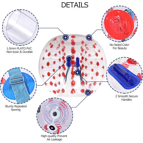 Bumper Bubble Soccer Balls for Teens/Adults, Body Zorb Ball Dia 4FT/5FT(1.2m/1.5m) 1 Pack
