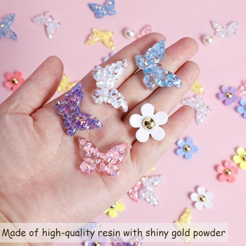 Ziigole Pink Butterfly Shoe Charms for Women, Flower Shoe Charm for Summer Clog Sandal, Pearl Shoe Decoration Charms Accessories, Party Favor, Ideal Gift