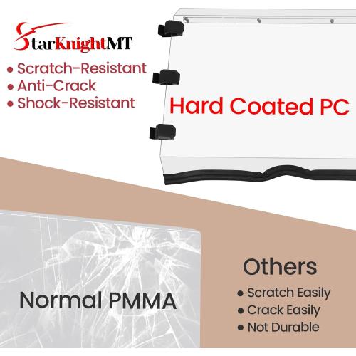 StarknightMT Scratch-Resistant Ranger 800 570 Windshield - UV-Proof Hard-Coated Full Windshield Compatible with Polaris 2010-2016 Ranger XP 800/Ranger XP 800 Crew/Ranger 800 6x6