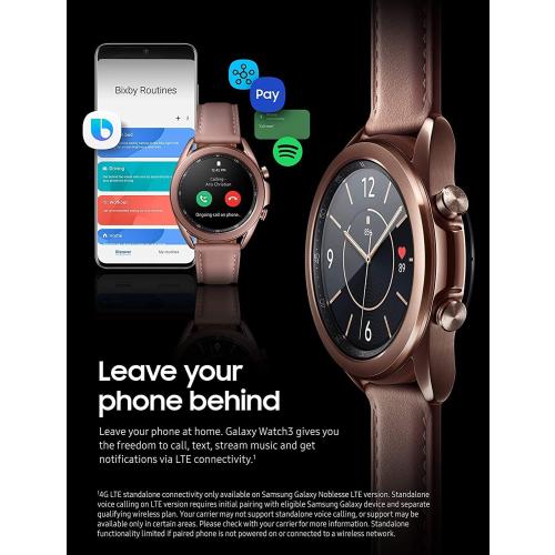 SAMSUNG Galaxy Watch , GPS, Bluetooth, Unlocked LTE) Smart Watch with Advanced Health Monitoring, Fitness Tracking, and Long lasting Battery - Mystic Bronze (US Version)
