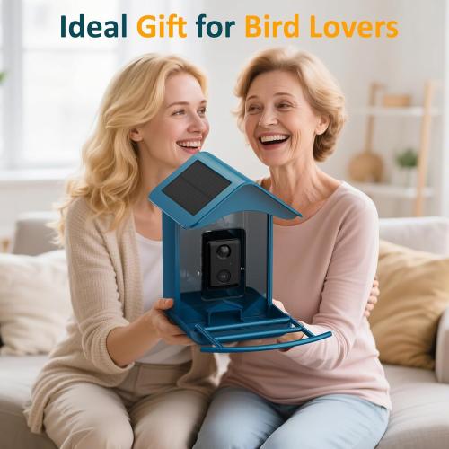 BIRDLEGEND® Bird Feeder with Camera Solar Powered, 2K Portrait Live Free AI Forever Instant Arrival Alerts with 64GB Card, Smart Camera Birds Feeders Wireless Outdoor Gift for Bird Lover, 2.4G WiFi