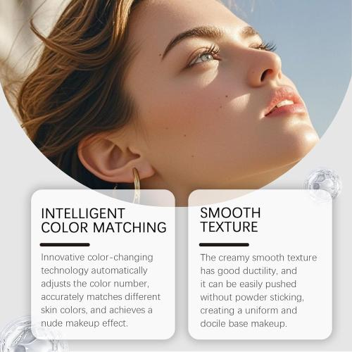 Color Changing Foundation Stick, Portable Travel Size Cover Cream Stick, Medium to Full Coverage Cream Stick Hydrating Makeup (Natural)