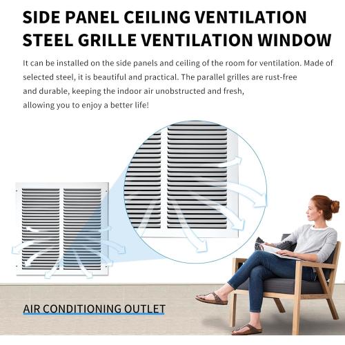 14x14 Return Air Grille(Duct Opening Size),Air Return Vent Cover,Flat Vent Cover,Rejillas De Aire Acondicionado Para Casa,Return Air Grilles,Outer Dimensions:15.75Wx15.75H(14W x 14H, Duct Opening)