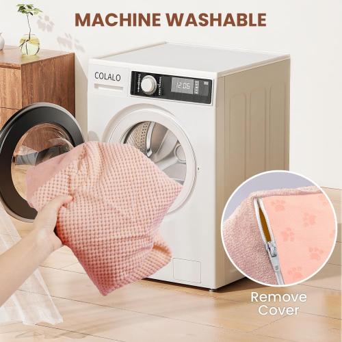 Pink 5 Steps Dog Stairs for Bed, Dog Steps for High Bed, High Density Pet Steps for Small Dogs, Extra Wide Non-Slip Dogs Ramp for Injured, Older Pets, Small Cats, Pink