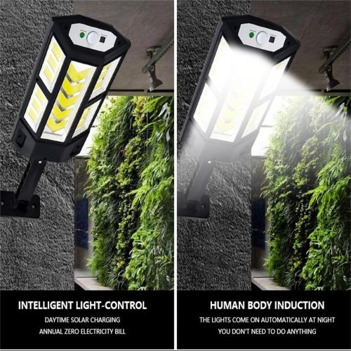 IMEISH Super Bright Jumbo Solar LED Lamp, 2023 New Solar Street Light with Remote, 3 Lighting Modes,Solar Flood Lights Outdoor ， IP65 Weatherproof Design for Garden Yard Parking Lot