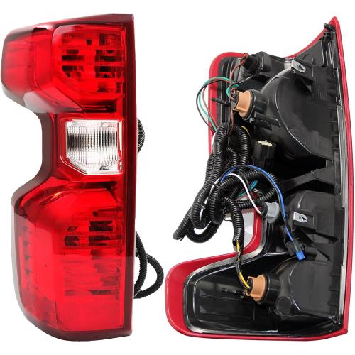 Generic Tail Light Assembly Fit for 2019-2023 Chevy Silverado 1500 2020-2023 Silverado 2500HD 3500HD Replacement Left Driver Side, Red