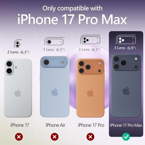 FireNova Magnetic for iPhone 17 Pro Max Case, Compatible with MagSafe, [Integrated Silicone Camera Control Button] [Camera Protection] Anti-Scratch Microfiber Lining Phone Case, 6.9, Light Purple