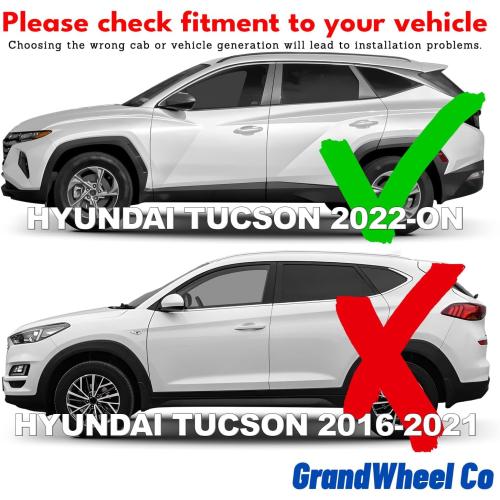 Window Deflectors Smoke Tinted Tape-On Side Window Vent Visor Deflectors Rain Guards Compatible with Hyundai Tucson 2022-2026 - 4pcs. GW0246