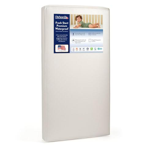 Kolcraft Premium Foam Waterproof Crib Mattress, Greenguard Gold Hypoallergenic, Standard Full Size Baby and Toddler Mattress, Made in USA,