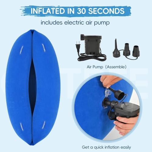 OUTREE Sensory Chair for Kids,60 Includes Electric Air Pump,Inflatable Sensory pod for Children, Sensory Toys for Kids with Autism,Sensory Peapod,Blue