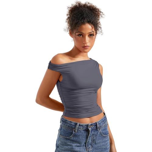 SUUKSESS Women Off Shoulder Tops Sleeveless Shirts Y2K Going Out Crop Tank Top