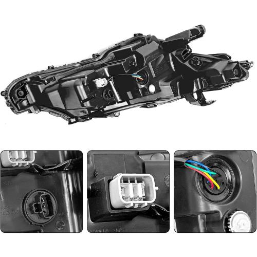 ILAMP Headlight Fit For 2018 2019 2020 Toyota Camry L/LE/SE Projector LED Headlamp (Left Driver) W/Clear Lens LH 81150-06C40 CM17A01-4L