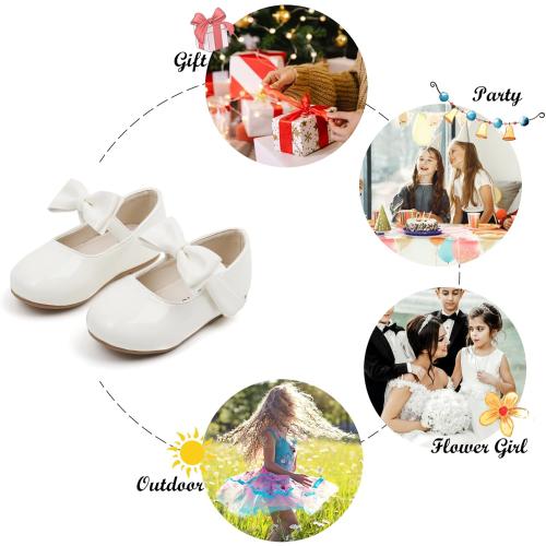 Sizes 12.....Felix & Flora Toddler Flower Girl Dress Shoes - Girl Ballet Flats Party School Shoes Wedding