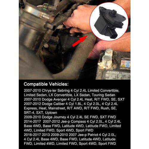 911-902 4884549AD Intake Manifold Runner Control Valve Compatible with Compass Patriot 2007-2013 Dodge Caliber 2007-2012 Journey 2009-2010 Avenger 2008-2009 Sebring 2007-2009